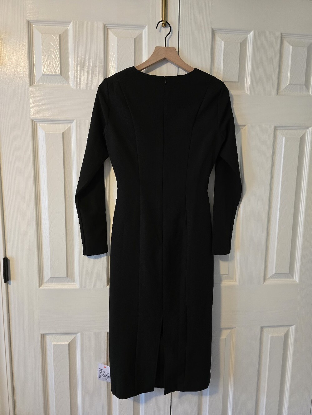 ASOS Black Long-Sleeve Midi Sheath Dress